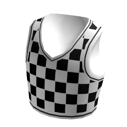 Crop Sweater Vest - Chess