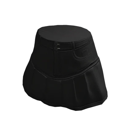 Y2K Jeans Skirt in Black