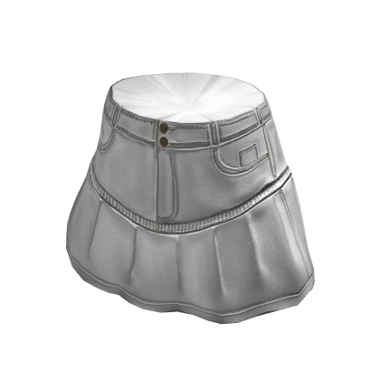 Y2K Jeans Skirt in White