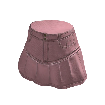 Y2K Jeans Skirt in Pink