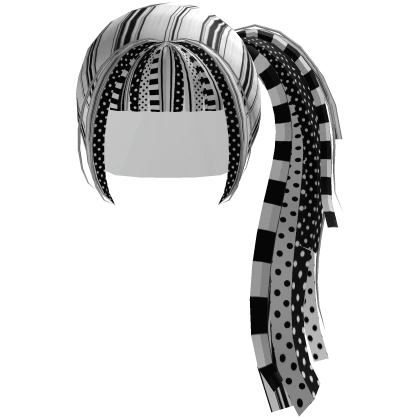 ♡ cute polka dot maximalist side ponytail in white