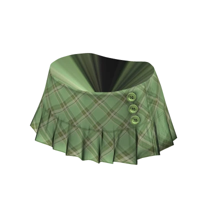 Vintage Plaid Mini Skirt | Green