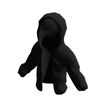 Unzipped Hoodie with Beanie Black