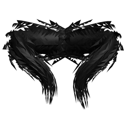 Feathered Neck Collar in Black