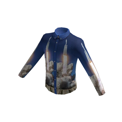 DRESSX Space Shirt with Rockets