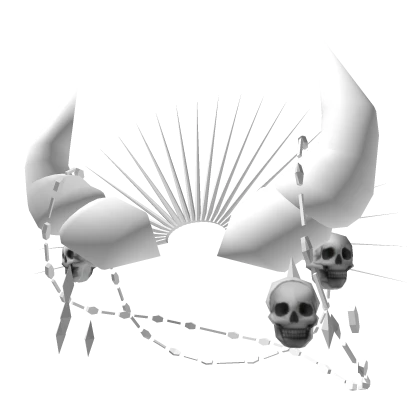 Skull Chain Horns (White)