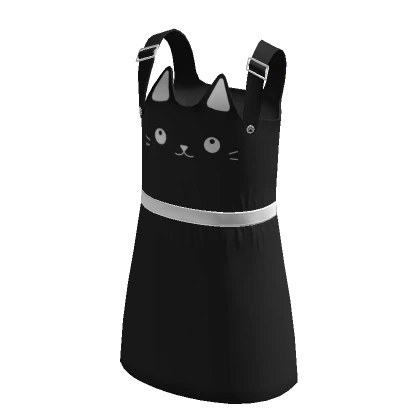 Cute Cat Overalls  Black and White