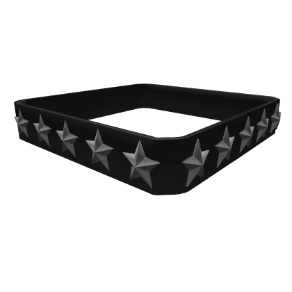 black bracelet with metal stars 1.0