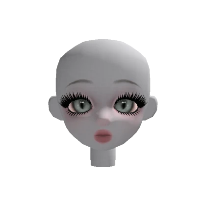 Ghost girl doll head v3 (gray)