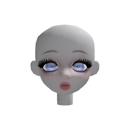 Ghost girl doll head v3 (light blue)