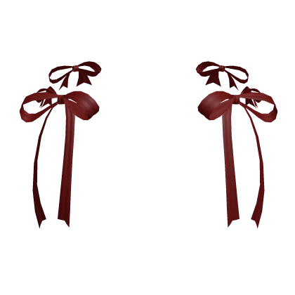 Red Ribbon Hair Bows