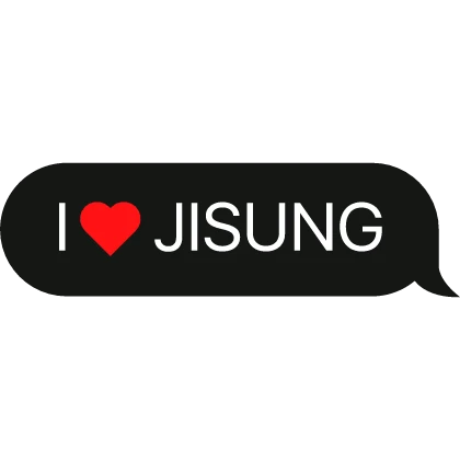 I heart JI SUNG text bubble