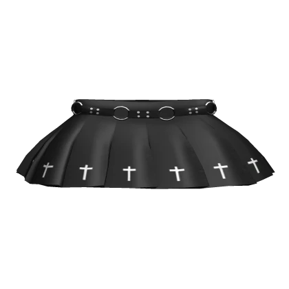 Black Pleated Goth Skirt