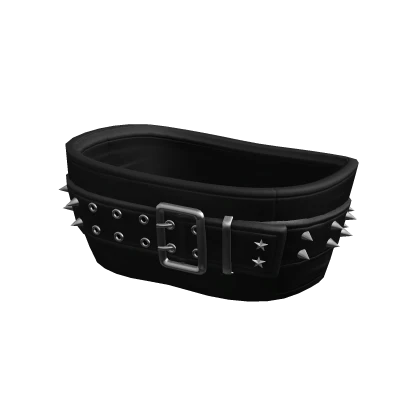 Y2K Spiked Black Belt Tube Top