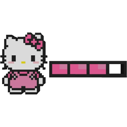 Hello Kitty health bar pink