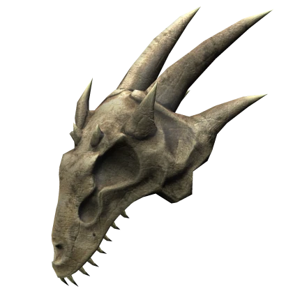 Skeletal Bone Dragon Skull Right Pauldron