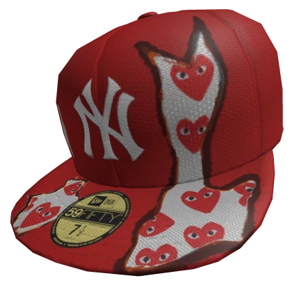 Red Burning NY x Chrome Fitted | Tilted 