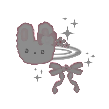 ୨୧ ˚pink plush sakura flower bow hair clip🌸˚ ୨୧ 