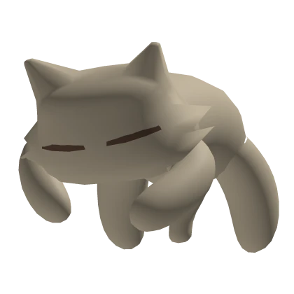 Cat on the head sleeping Beige