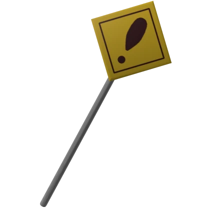 Diamond Caution Sign