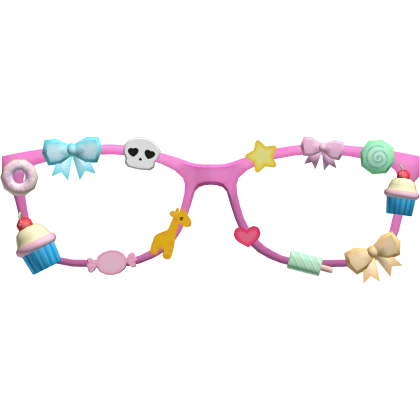 colourful neon decora kei kandi glasses