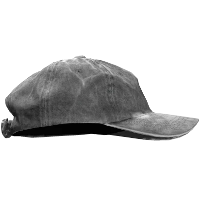 Distressed White Hat Sideways