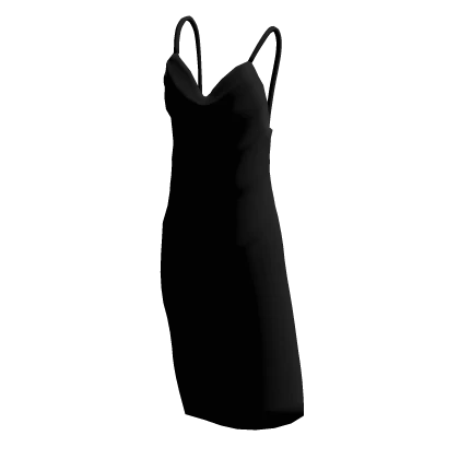 High Leg Cut Stylish Fashion Trendy Black Dress