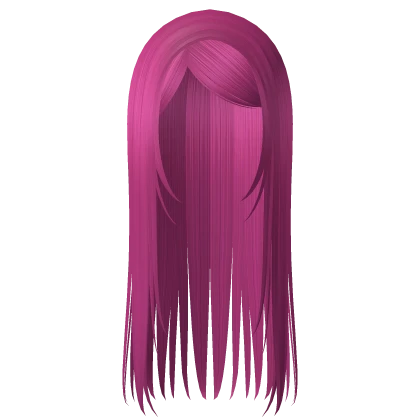 long straight emo y2k hair hot pink