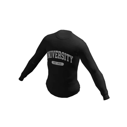 Black University Sweater