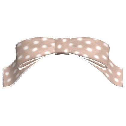 🤍 pretty lace head bow ribbon ~ fawn
