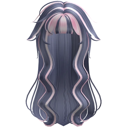 ʚ harajuku kawaii fluffy long wavy hair navy pink