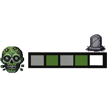 zombie 8-bit health bar(use code: baccck)🧟