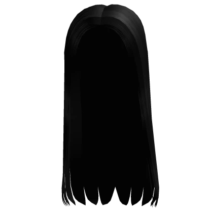 Black Basic Middle Part Straight Hair