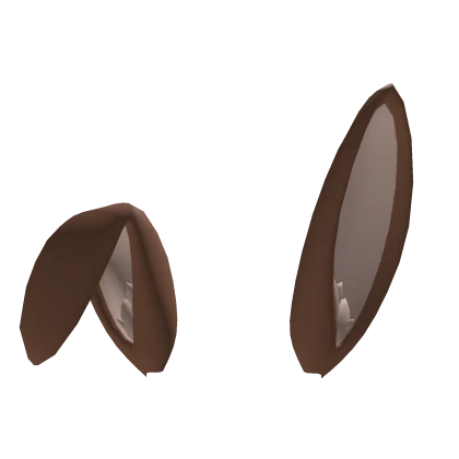 Brown Half Fold Rabbit Bunny Ears