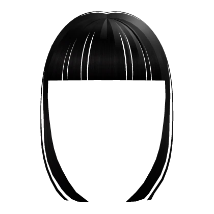 Black Straight Cut Anime Bangs