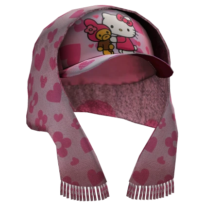 Kitty Hat w/ Head Scarf - Kitty & Millow