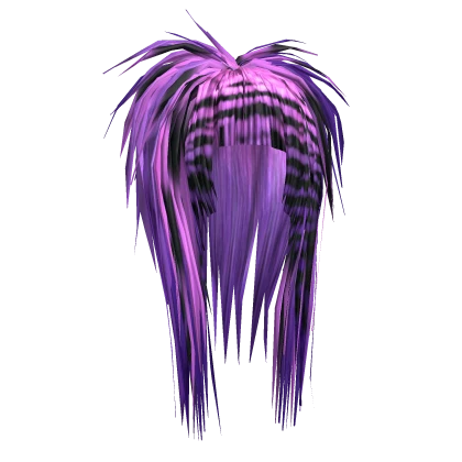 Scene Straight Bang Hime Cut (Purple/Black)