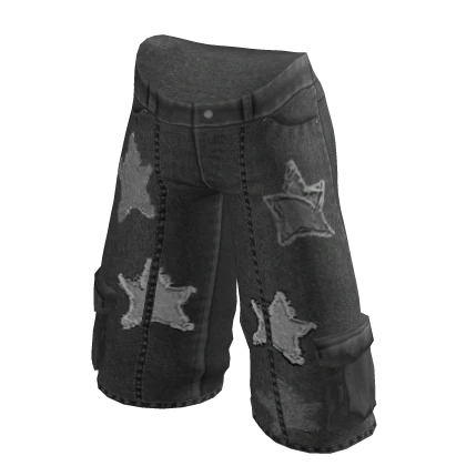 Grey Y2K Baggy Shorts