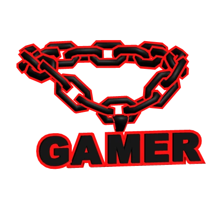 GAMER cartoony red chain necklace