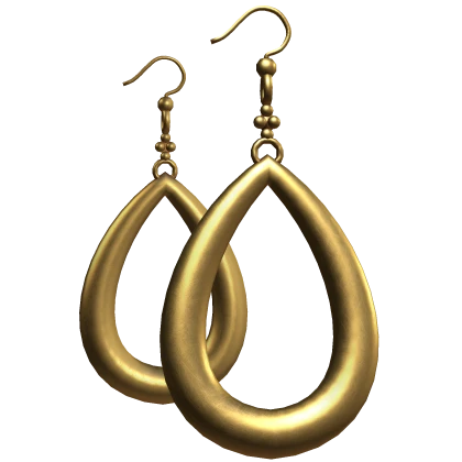 Chunky Teardrop Gold Earrings