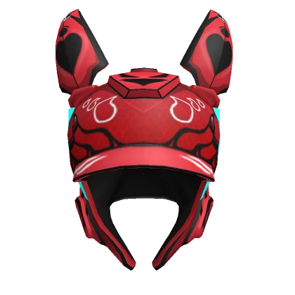 Cyber Bunny 🐰 Helmet Red & Black