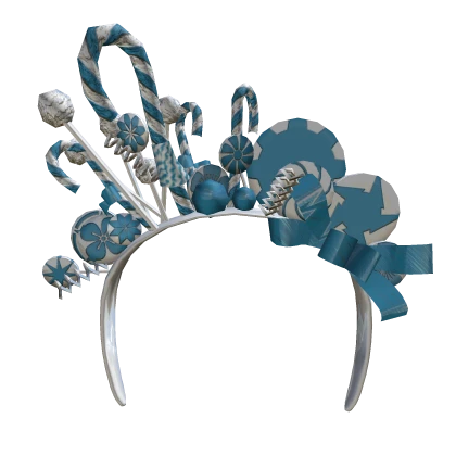 Blue Candy Cane Headband