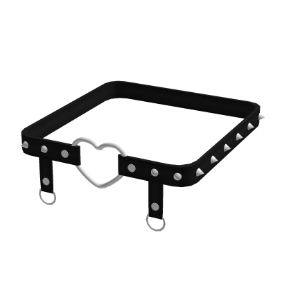 ♡ : black heart spiked thigh garter belt 