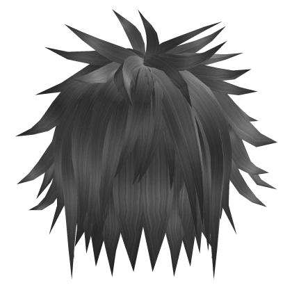 grey emo spiky messy anime boy hair