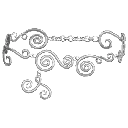 Boho Silver Spiral Link Chain Belt