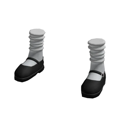 Black Shoes with Socks