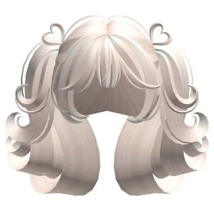 Swirly Short Heart Pigtails (Beige)