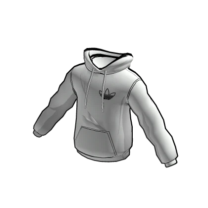 adidas White Hoodie – Black Line Art