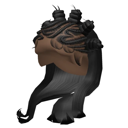 ⚜️• Bantu Knots w/ Fulani (Black)