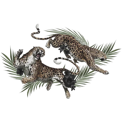 Leopard Animal Tropical McBling Harajuku Black 